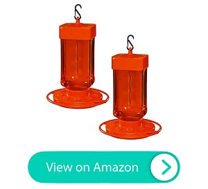 1, 2, 4 and 6 Packs First Nature 3088 32 Ounce Orange Oriole Nectar Feeder 