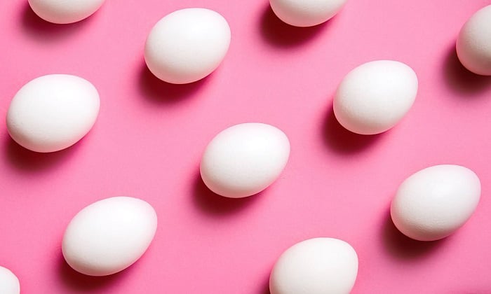 what bird lays pink eggs